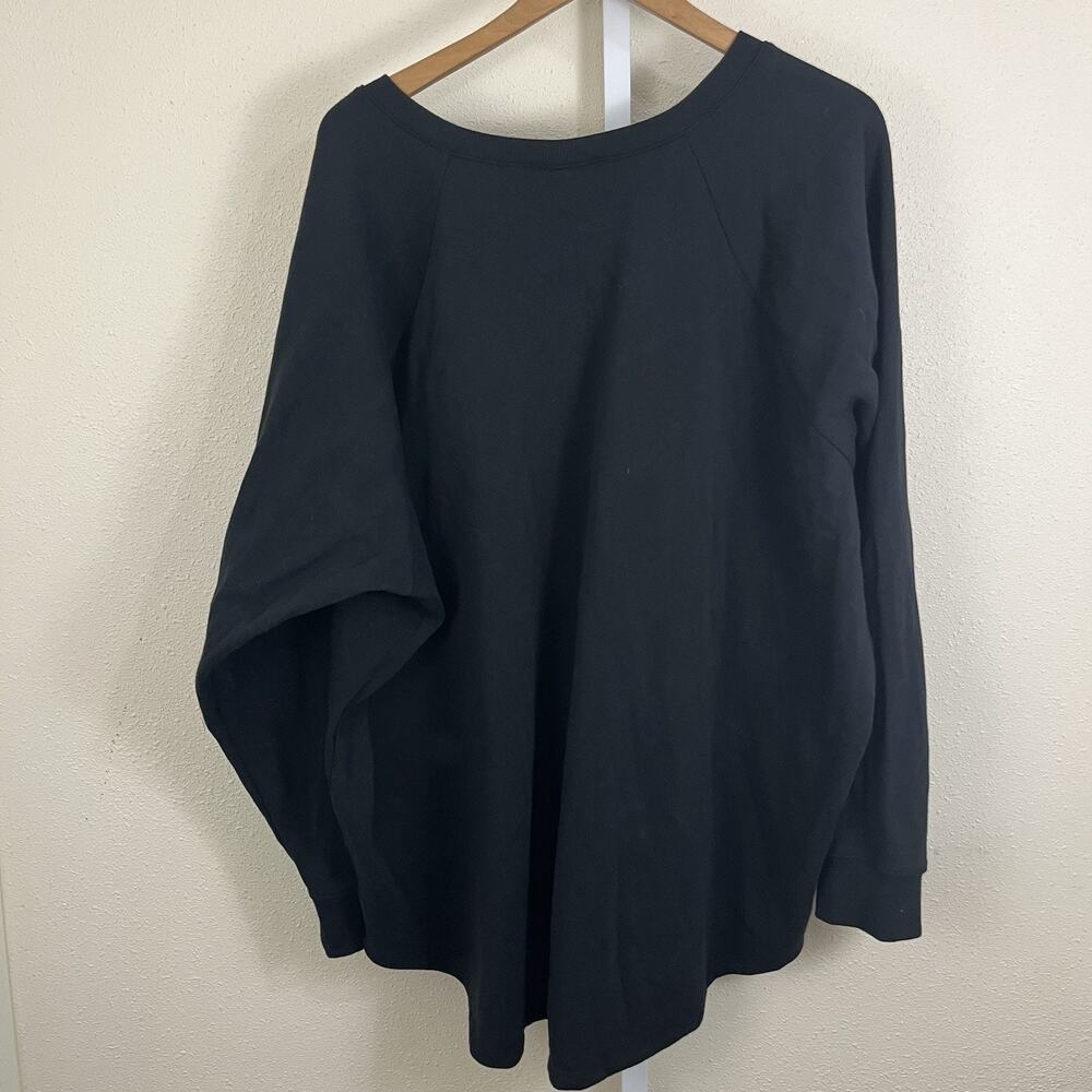 Torrid Cozy Fleece Henley Sweatshirt Black 4X NWT Soft Lounge Pullover - Picture 4 of 6
